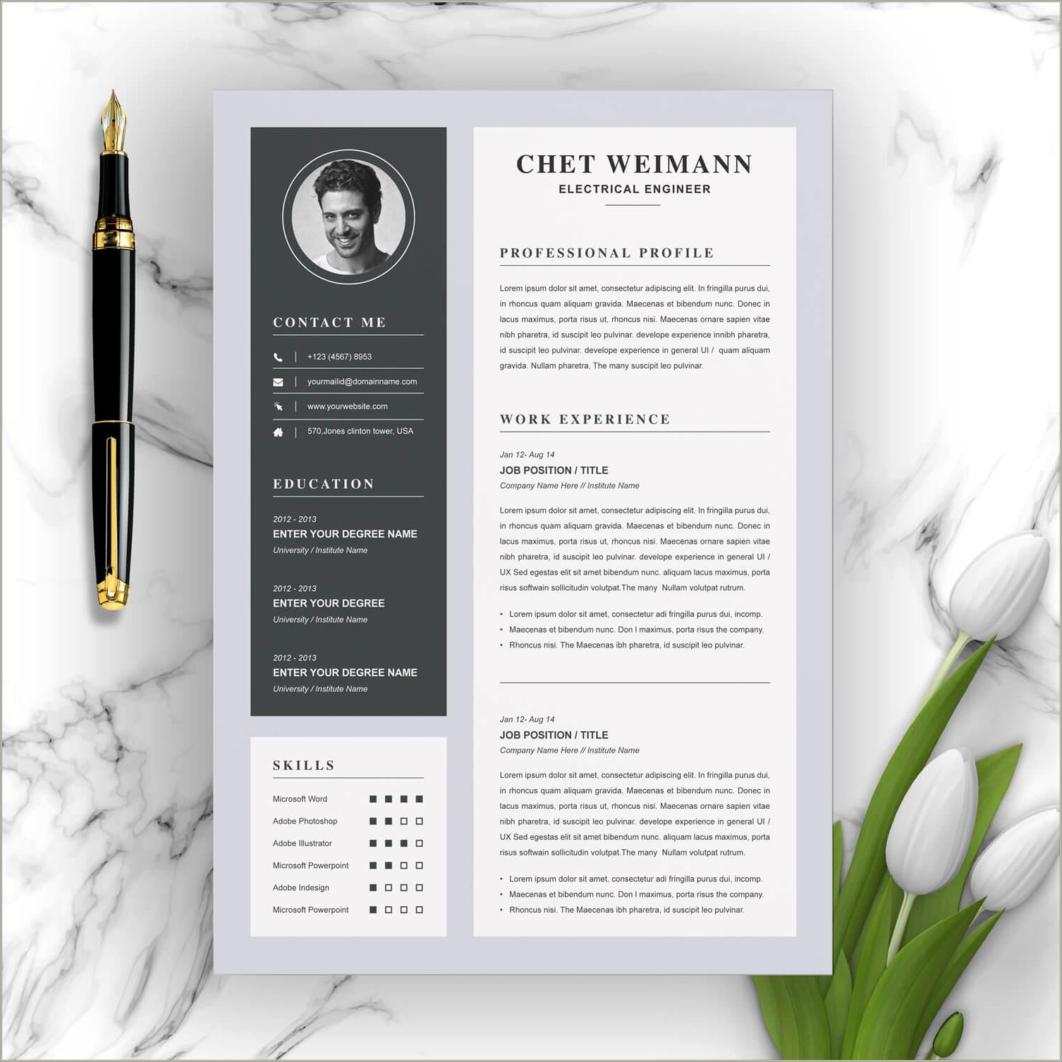 Free Resume Template Lead Engineer