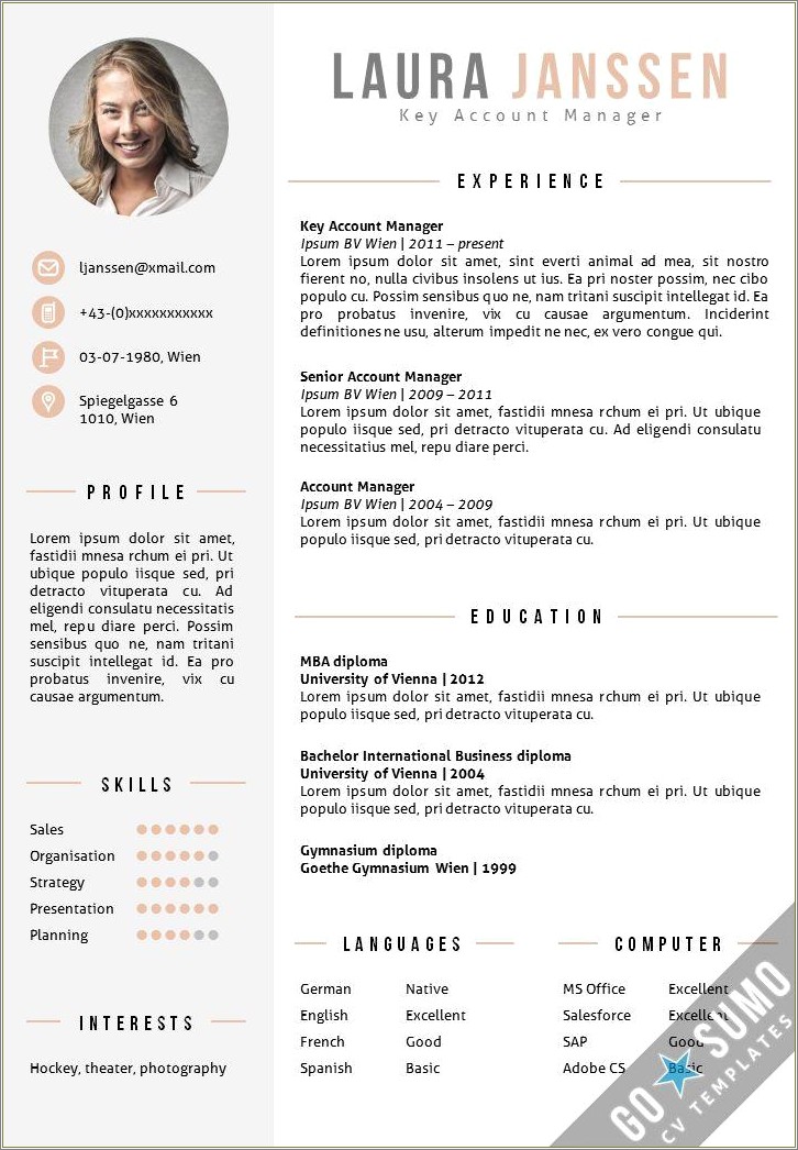 Free Resume Template No Credit Card