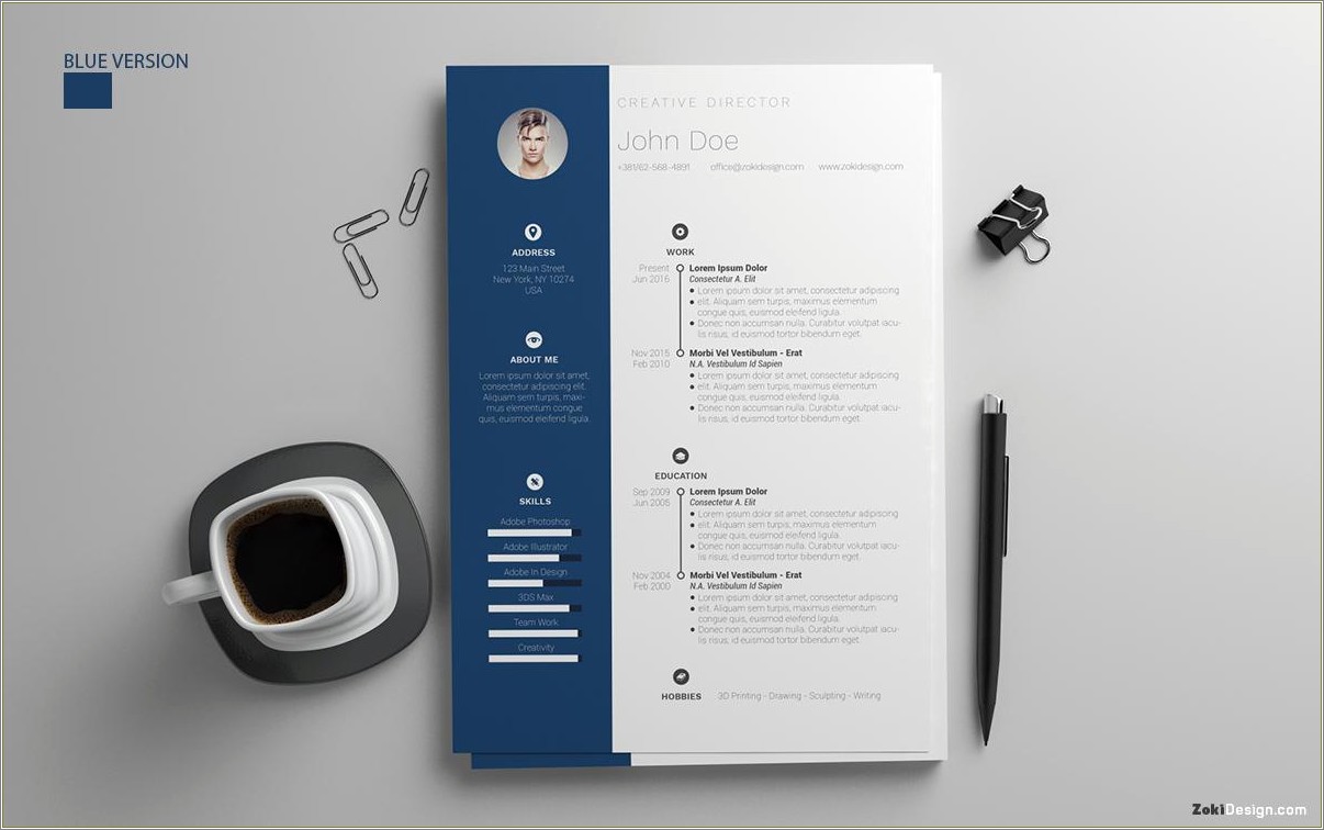 Free Resume Templates For Adobe Illustrator