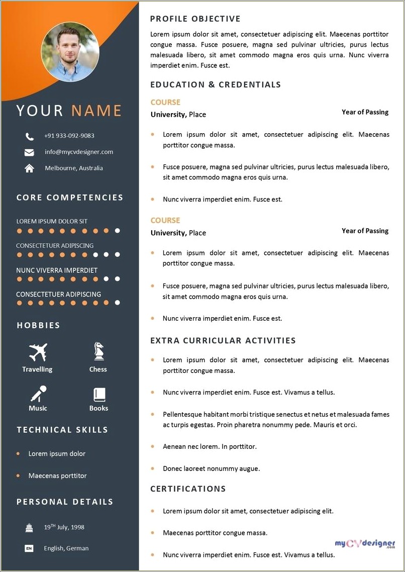 Free Resume Templates For Communications Professionals