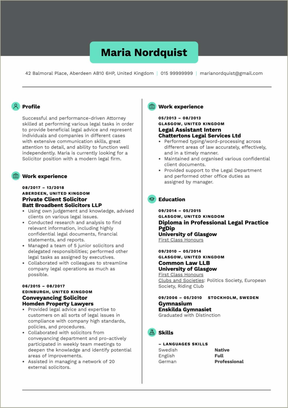 Free Resume Templates For Legal Assistant