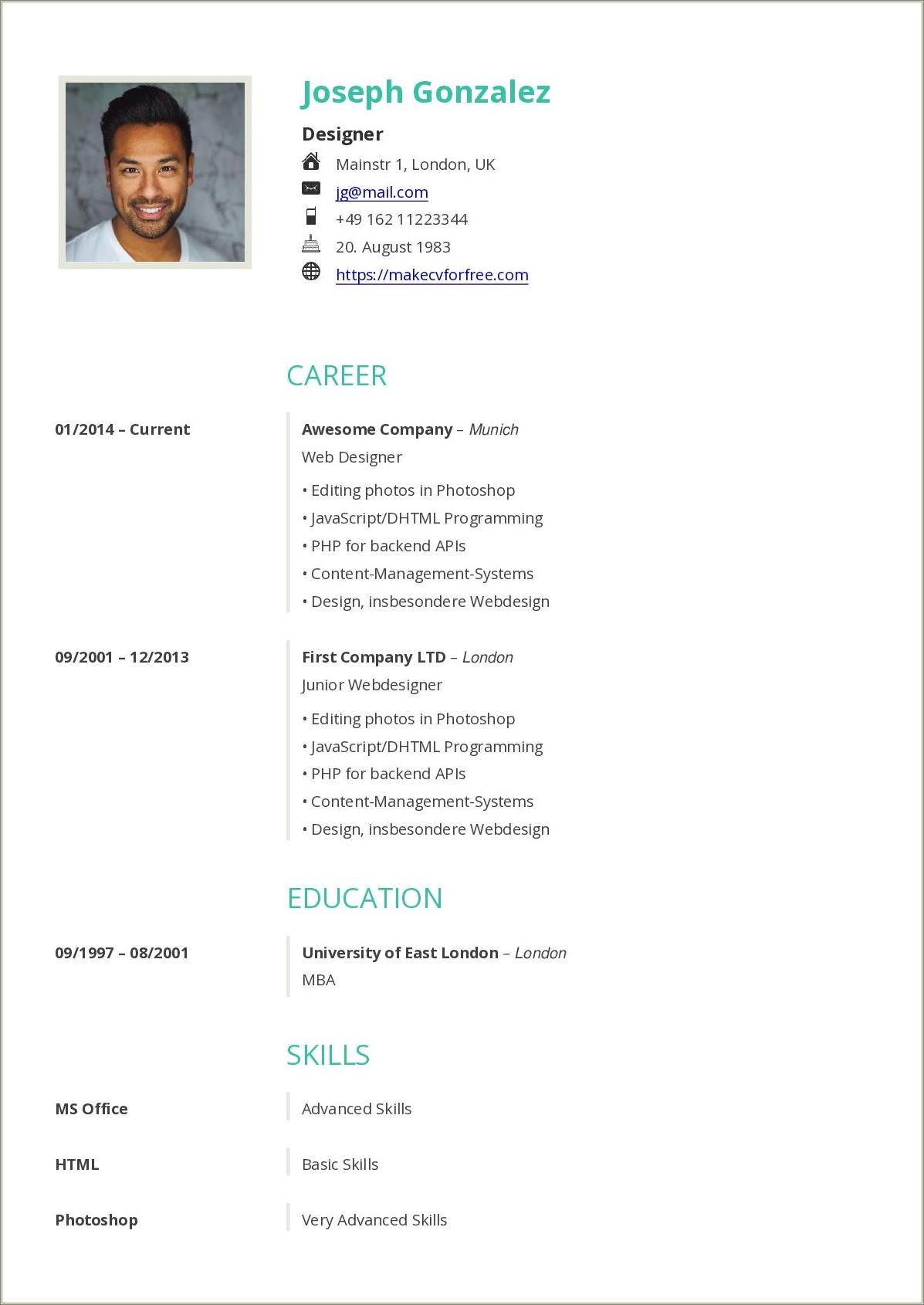 Free Resume Templates I Can Download