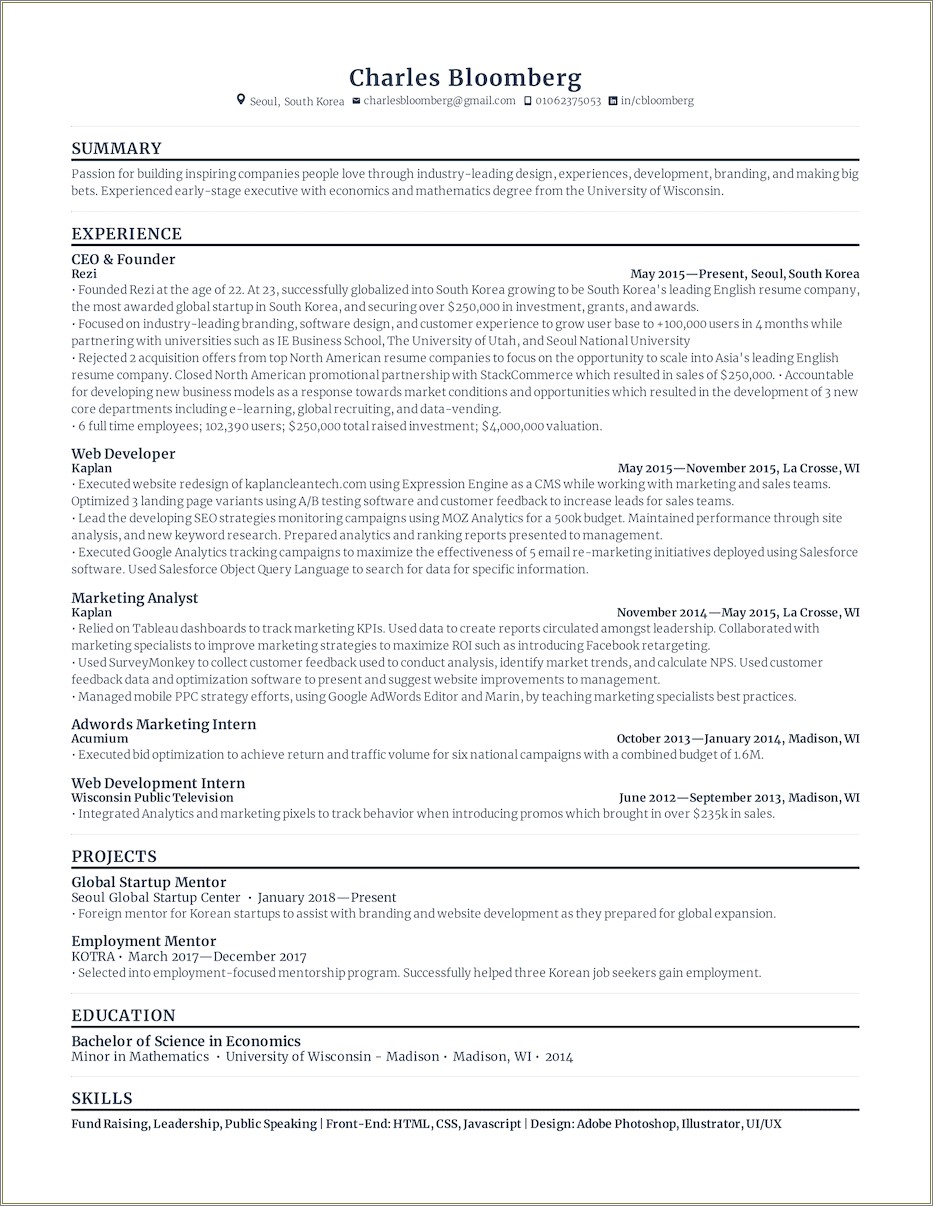 Free Resume Templates To Download For Senior Citizens