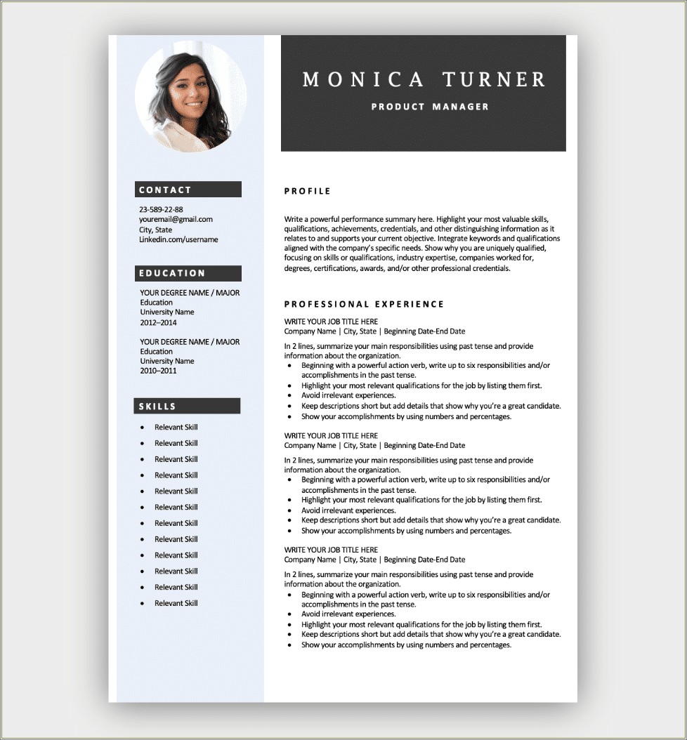 Free Resume Templates You Can Download