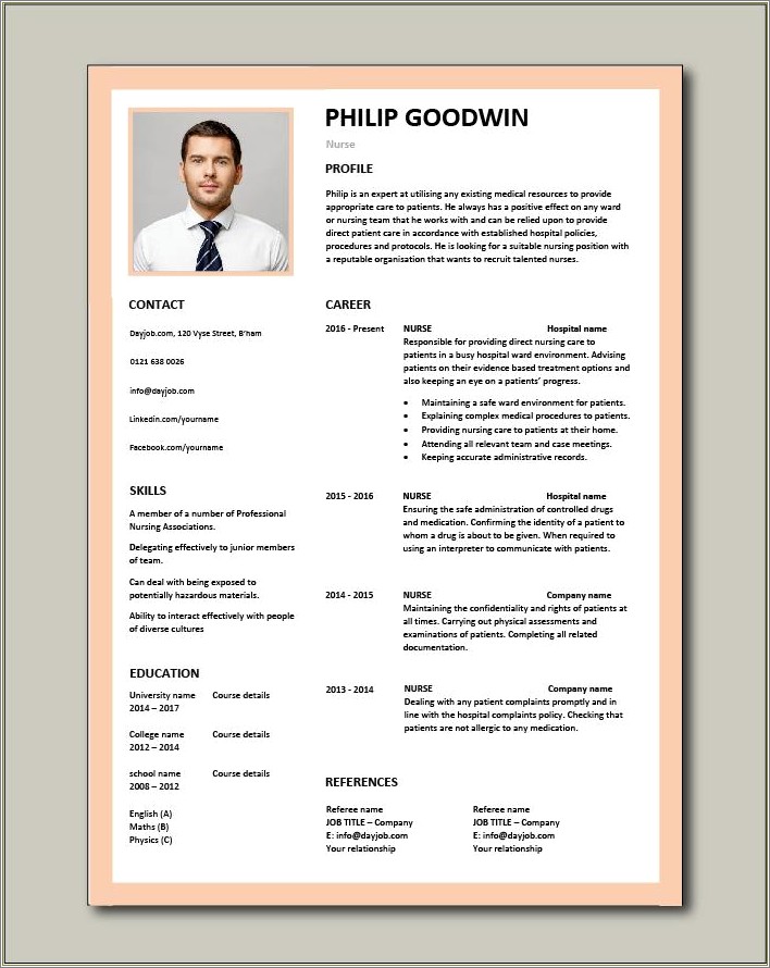 Free Resumes Templates For Registered Nurses