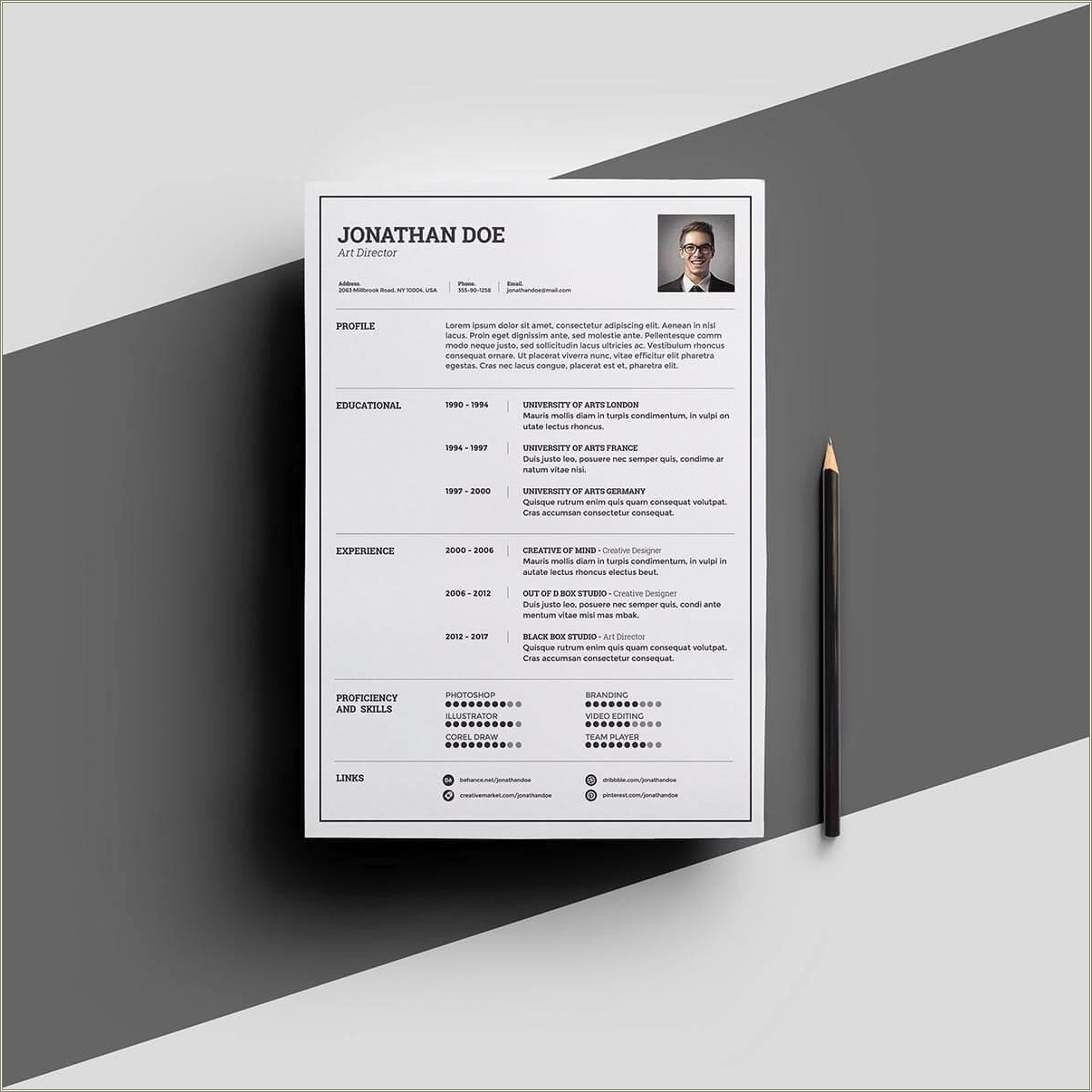 Free Simple One Page Resume Template