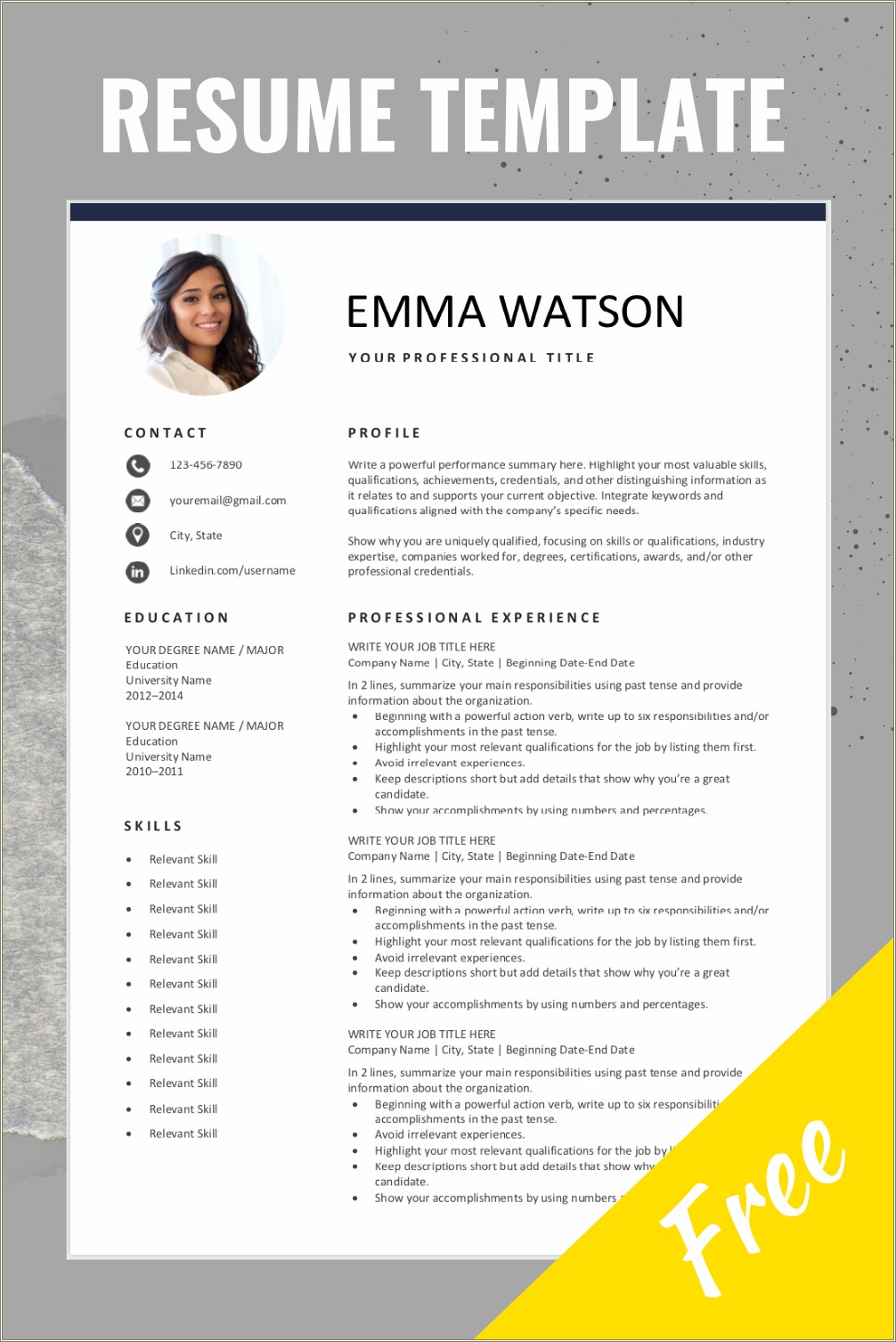 Free Student Resume Templates For Word