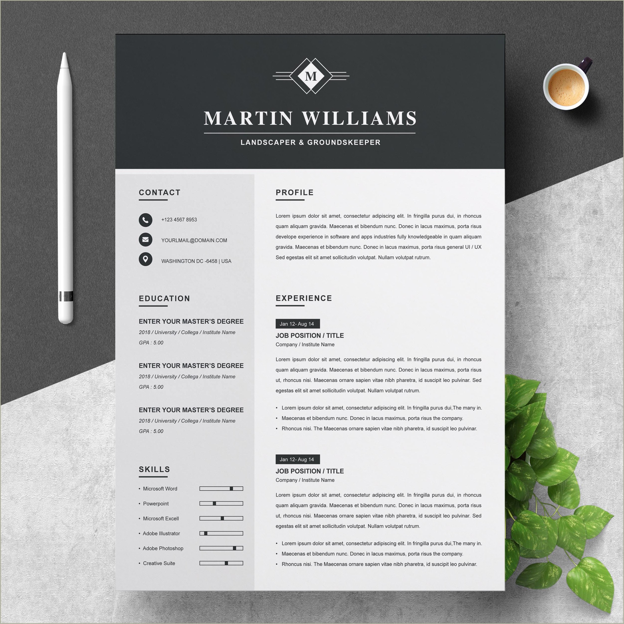 Free Stylish Resume Templates Pages Mac