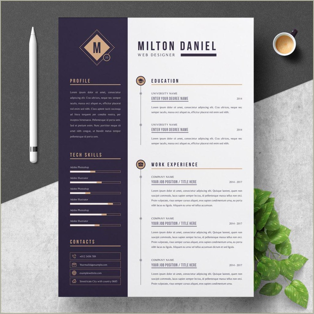 Free Two Colum Resume Templates For Word