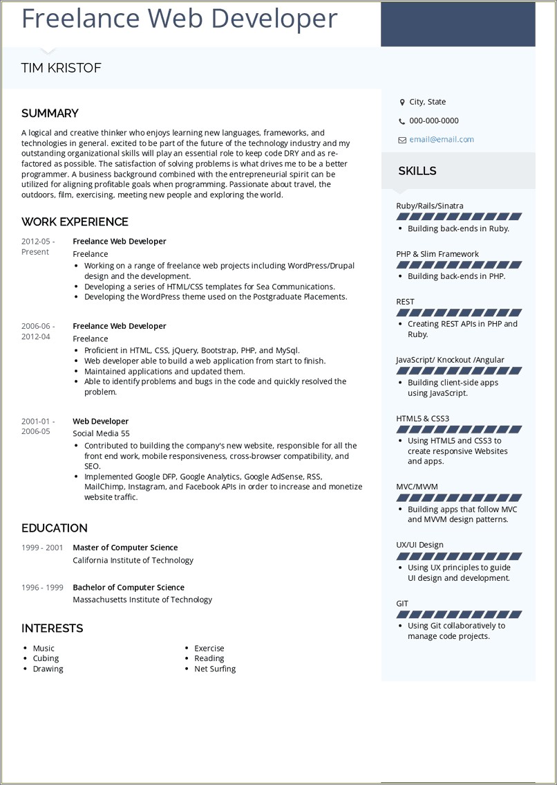 Freelance Wordpress Developer Job Description Resume