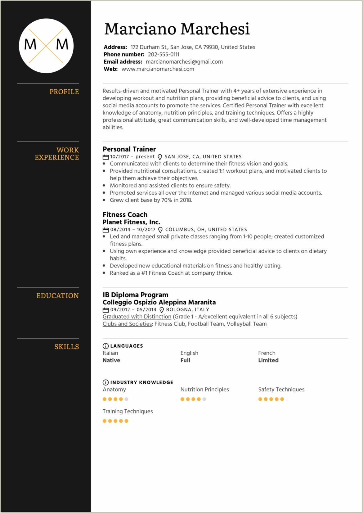 Front Desk Planet Fitness Job Resume