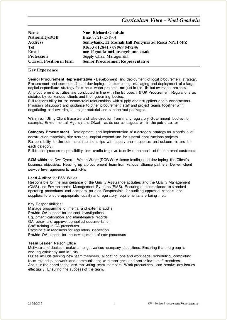 Full Product Lifecycle Experience Cradle To Grave Resume