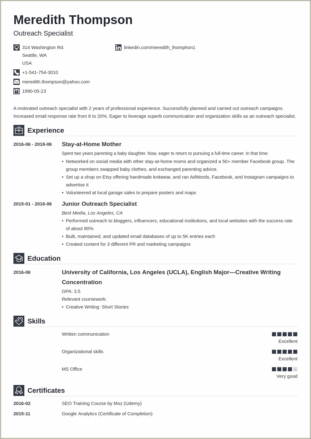 Functioanl Resume Samples For Over 50