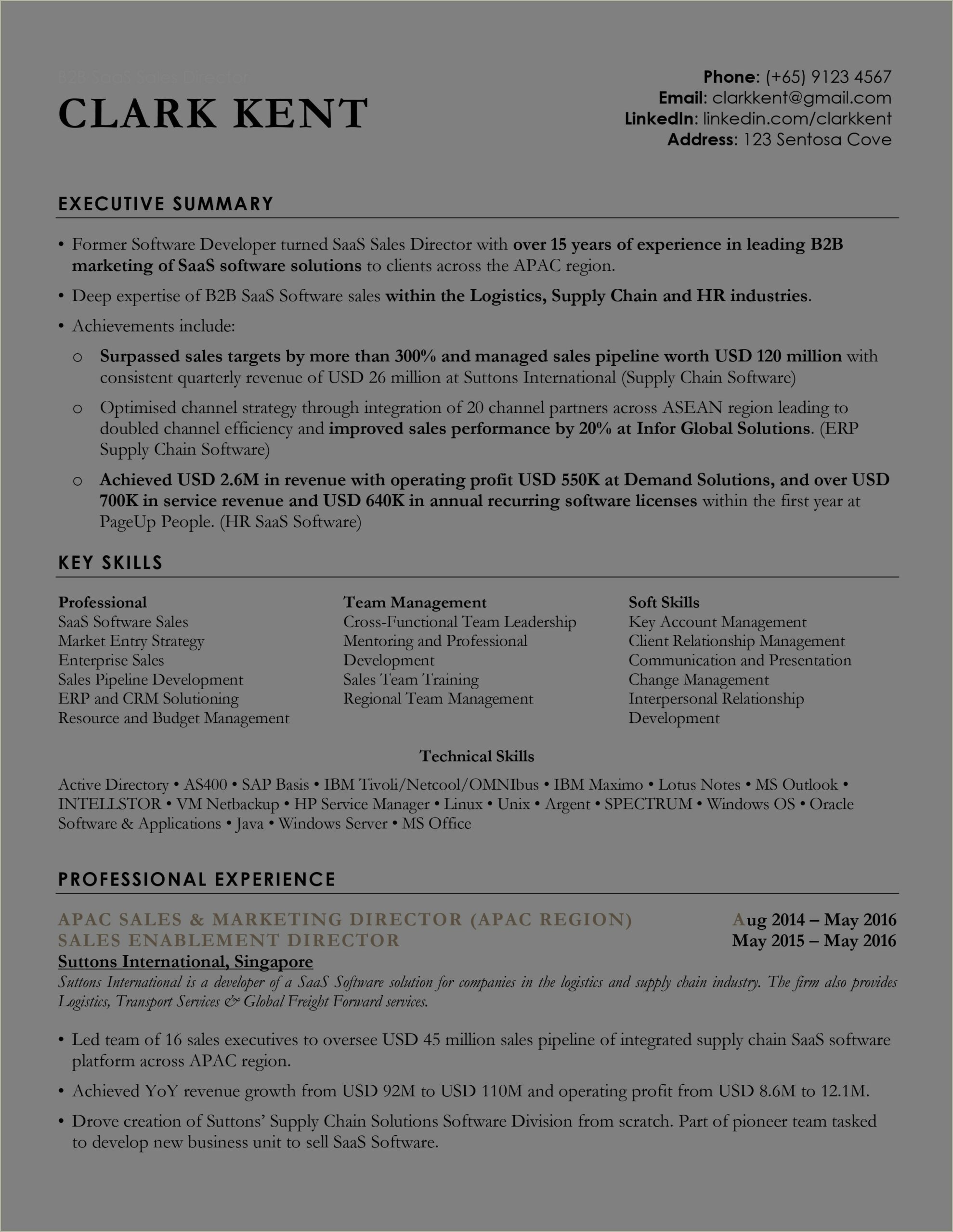 Functional Resume Examples For I.t Jobs