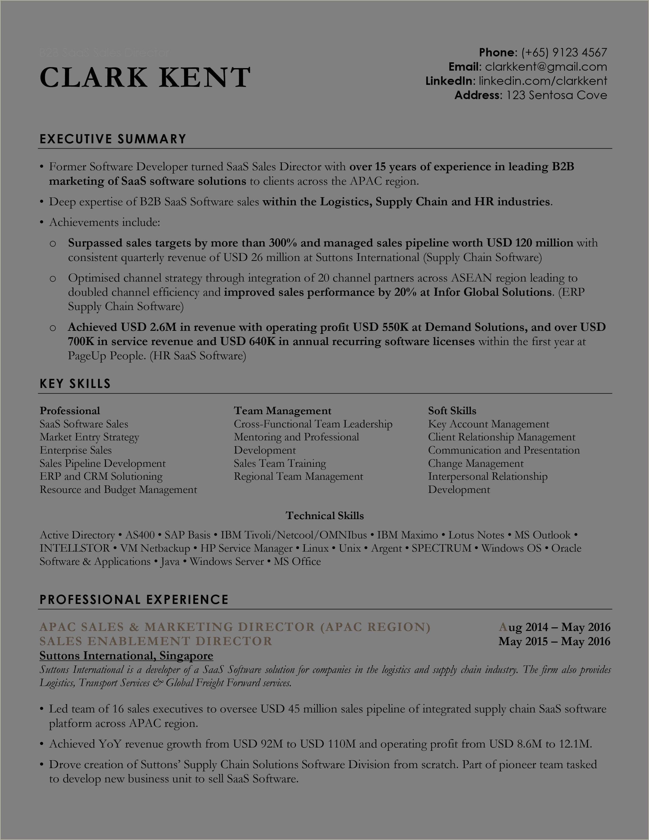 Functional Resume Examples For I.t Jobs