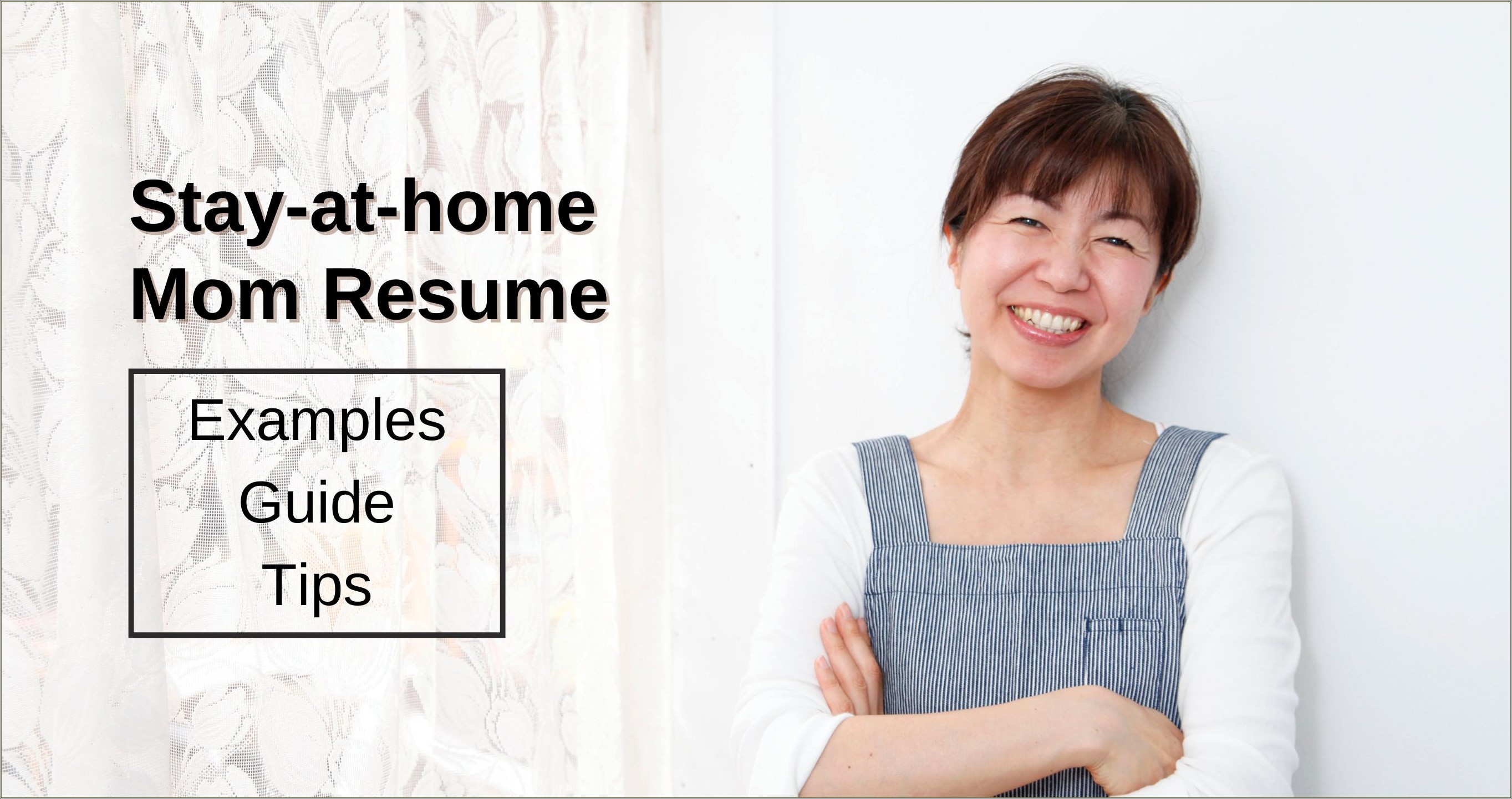 Functional Resume Stay At Home Mom Examples