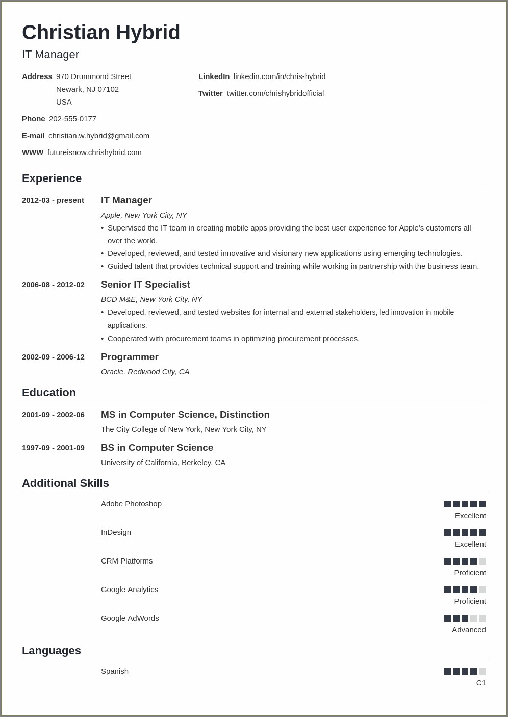 Functional Resume Template & Examples Complete Guide Zety