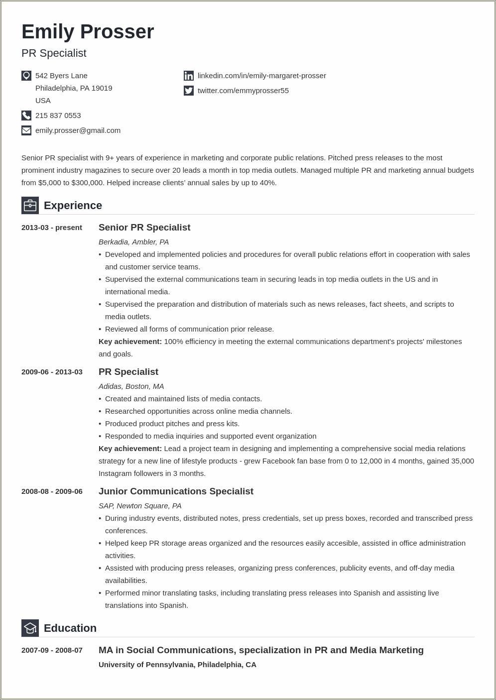 Game Design Resume Template For Google Drive