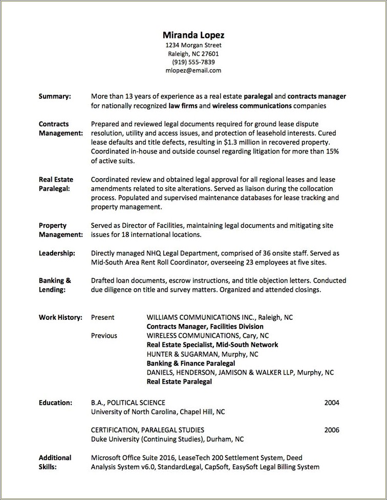 General Resume Employee Summary For Any Job