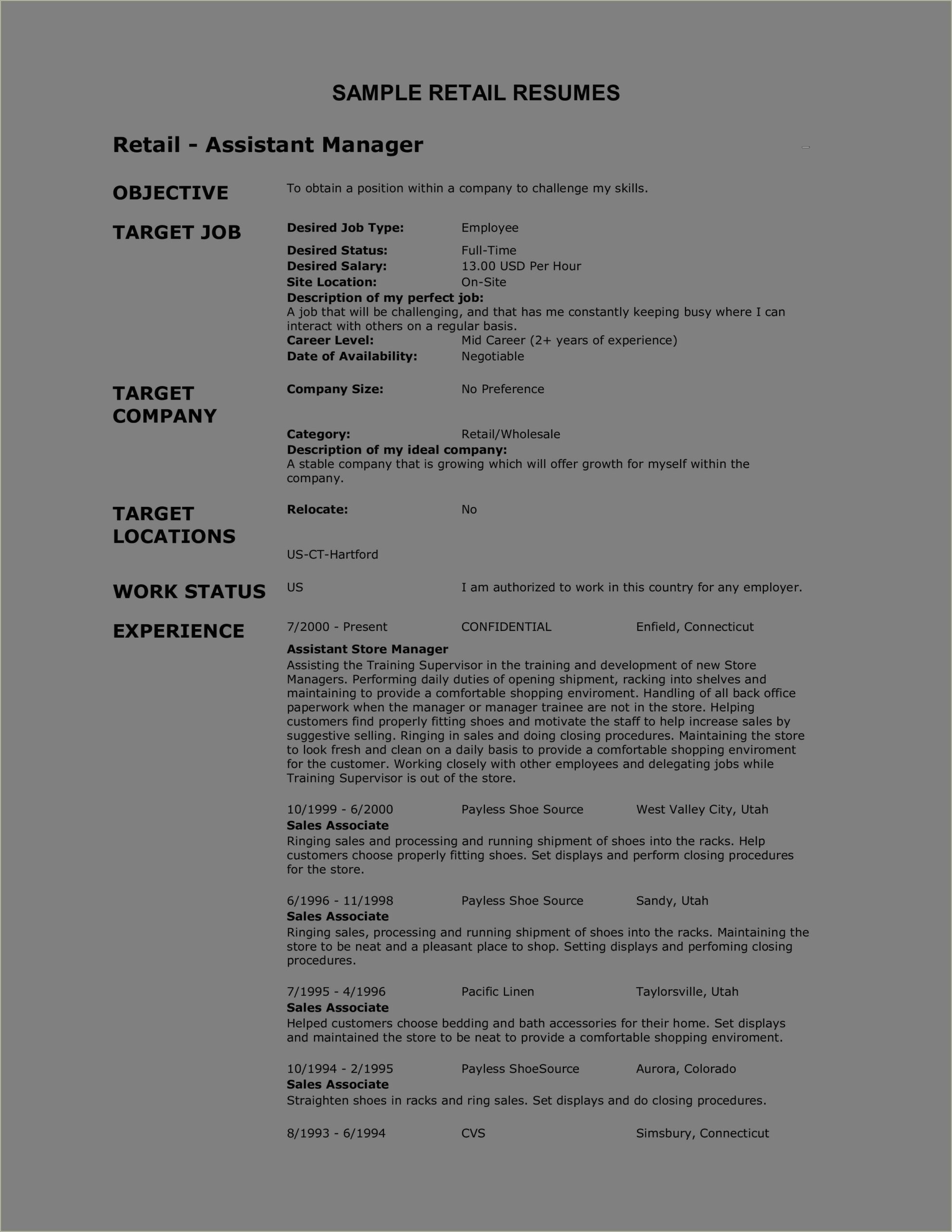 General Resume For Any Job Type