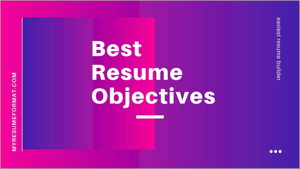 General Resume Objective Examples For Finance Positions