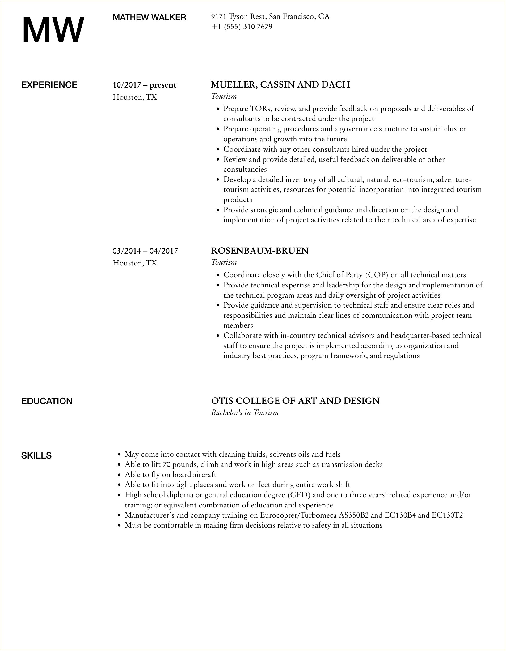 General Resume Objective Examples For Hospitality Industry