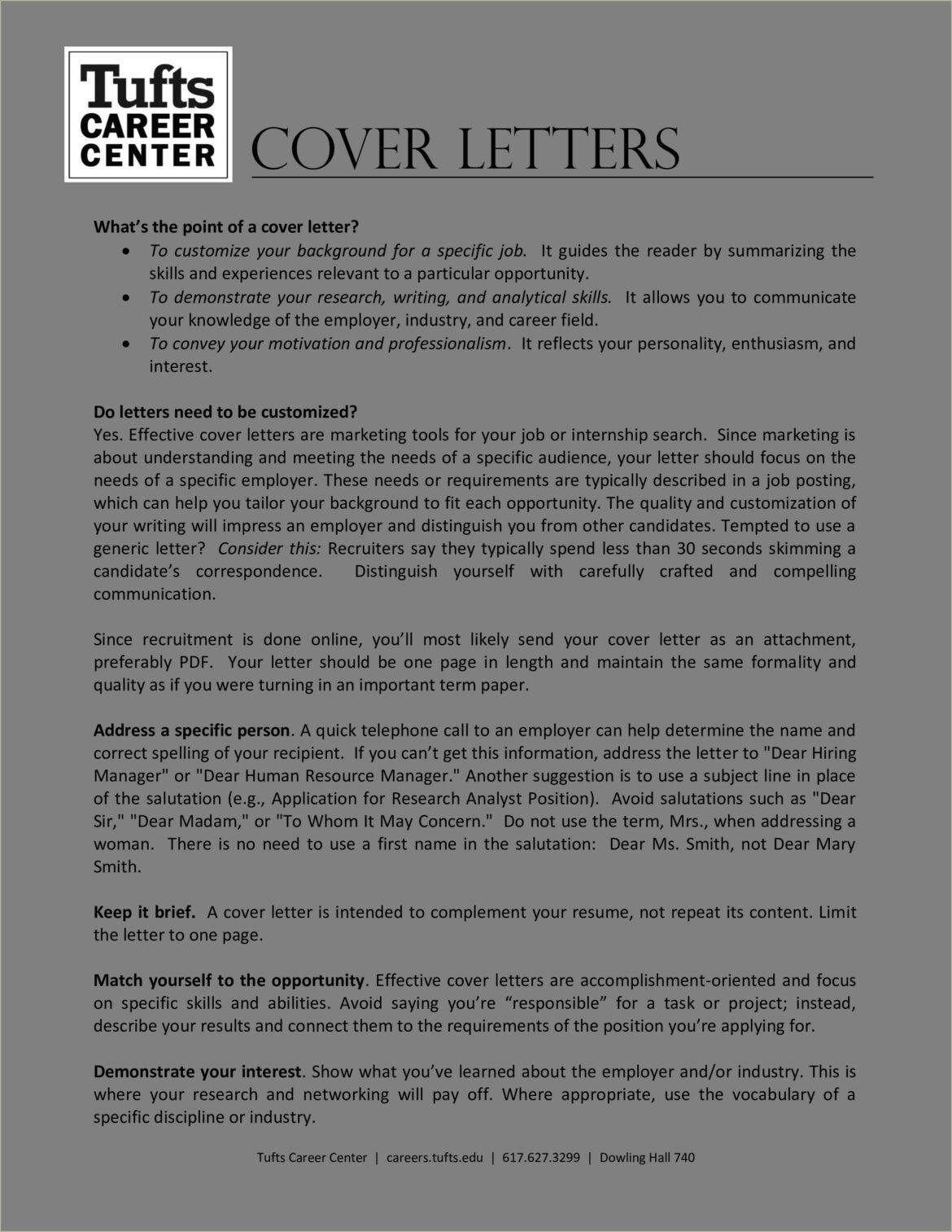 Generic Cover Letter For Resume Examples