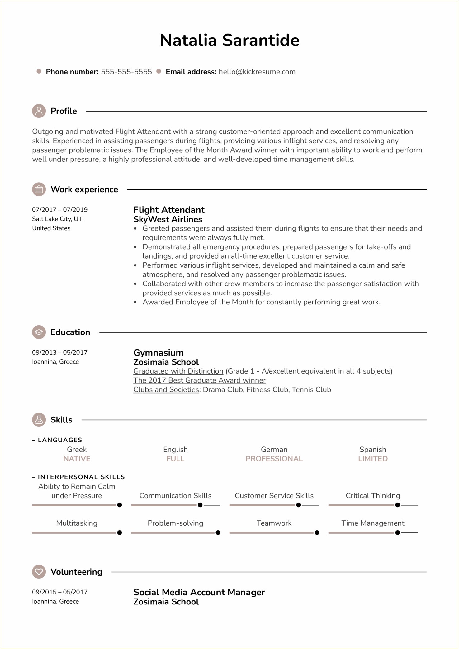Generic Objective For Resume For Customer Service