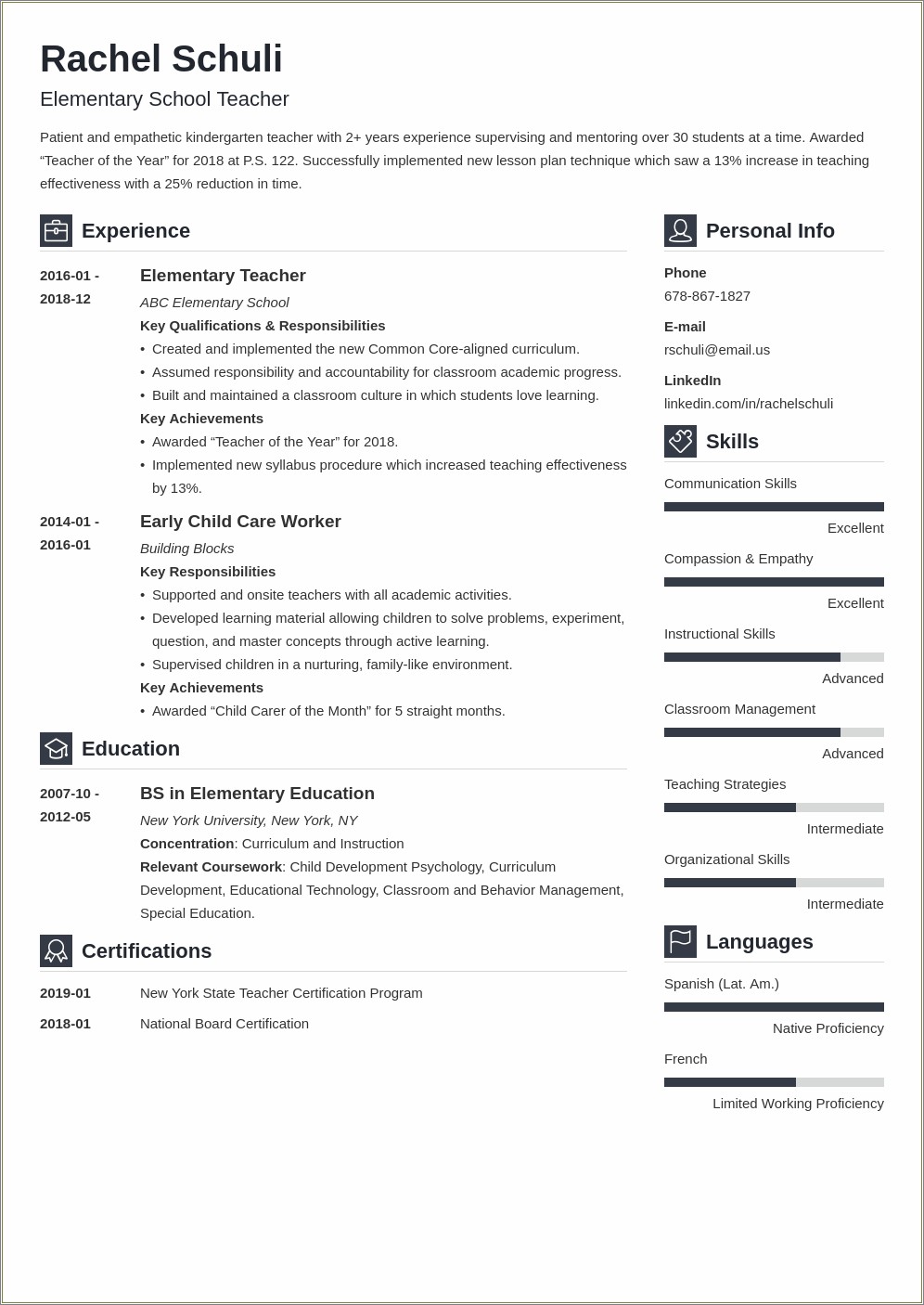 Geneseo School Of Ed Teacher Resume Templates