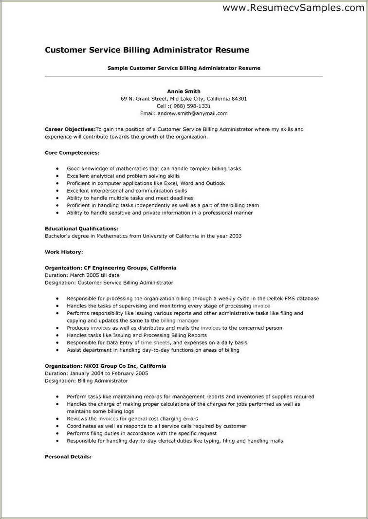 Give Me A Good Objective For Resume