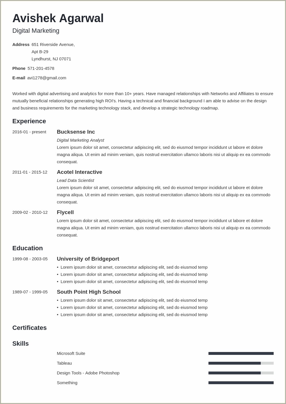 Good About Me Resume Examples Strategist