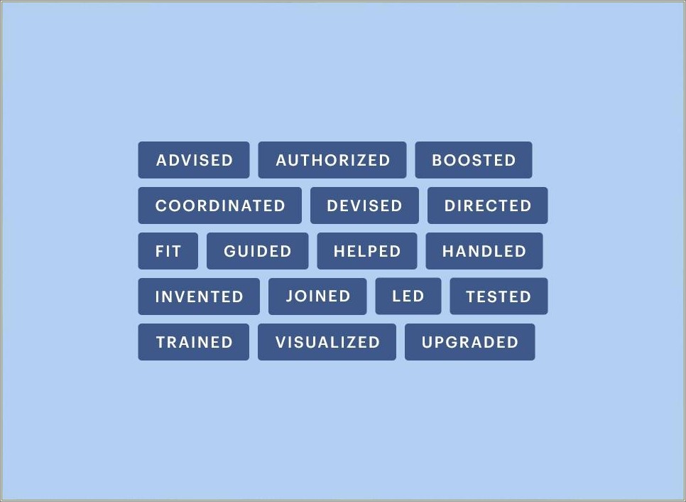 Good Action Verbs To Use On A Resume