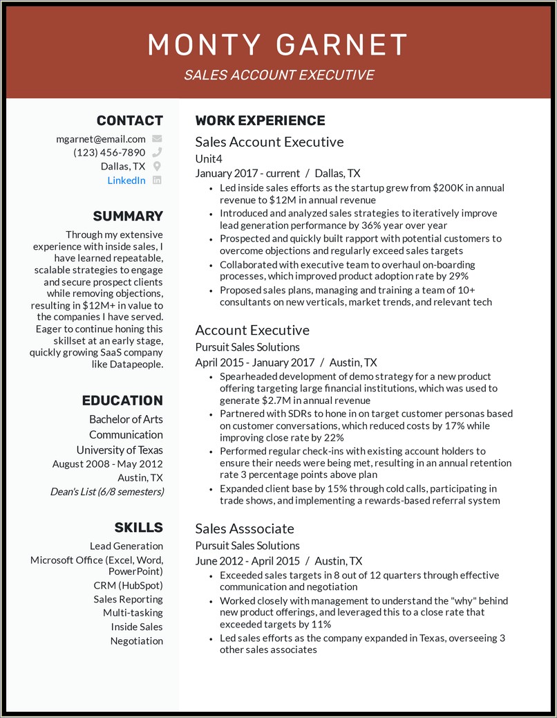Good Executive Summaries Examples For Resumes