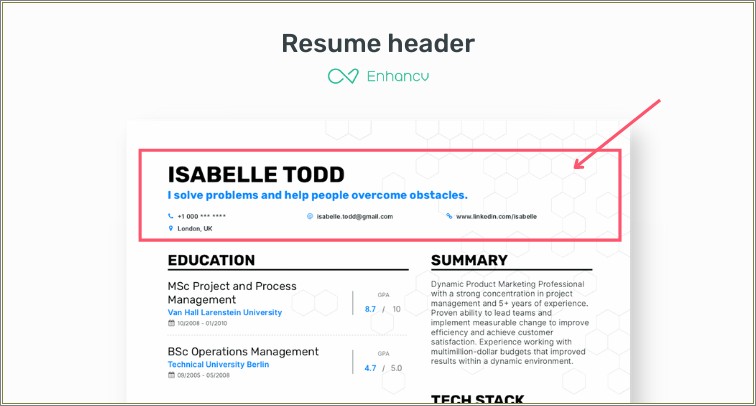 Good Headers For A Finance And Accouting Resume