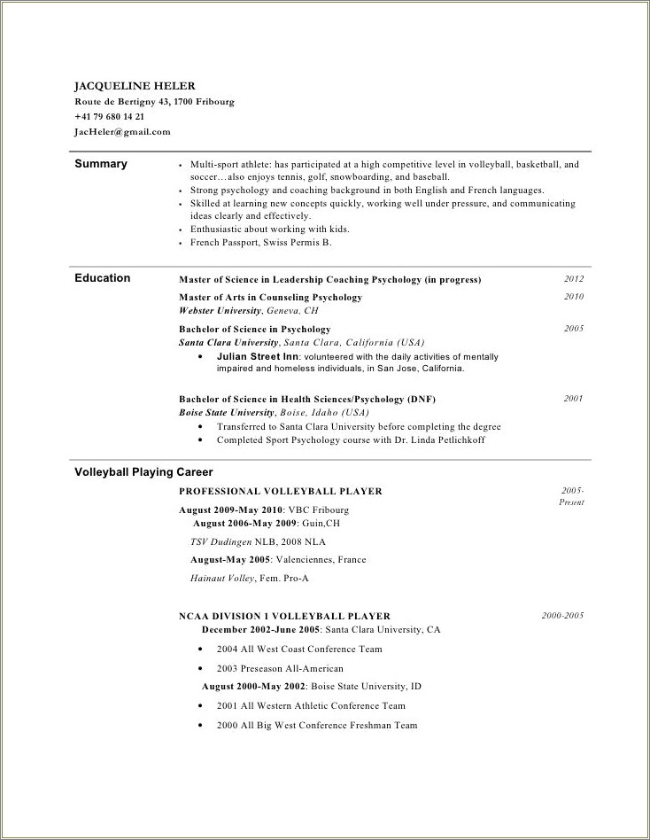 Good High School Football Coach Resume