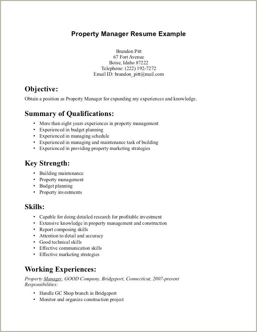 Good Highlights Of Qualifications For A Resume