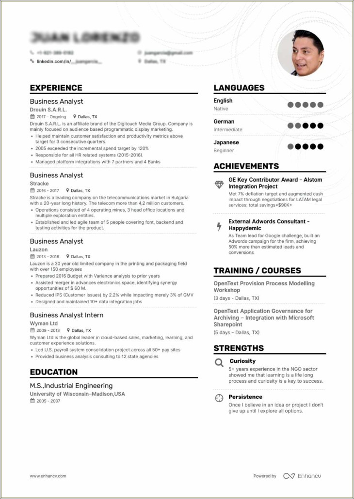 Good Intro Paragraph To Mba Resume Business