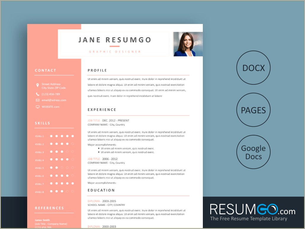 Good Looking Ms Word Resume Example Sidebar