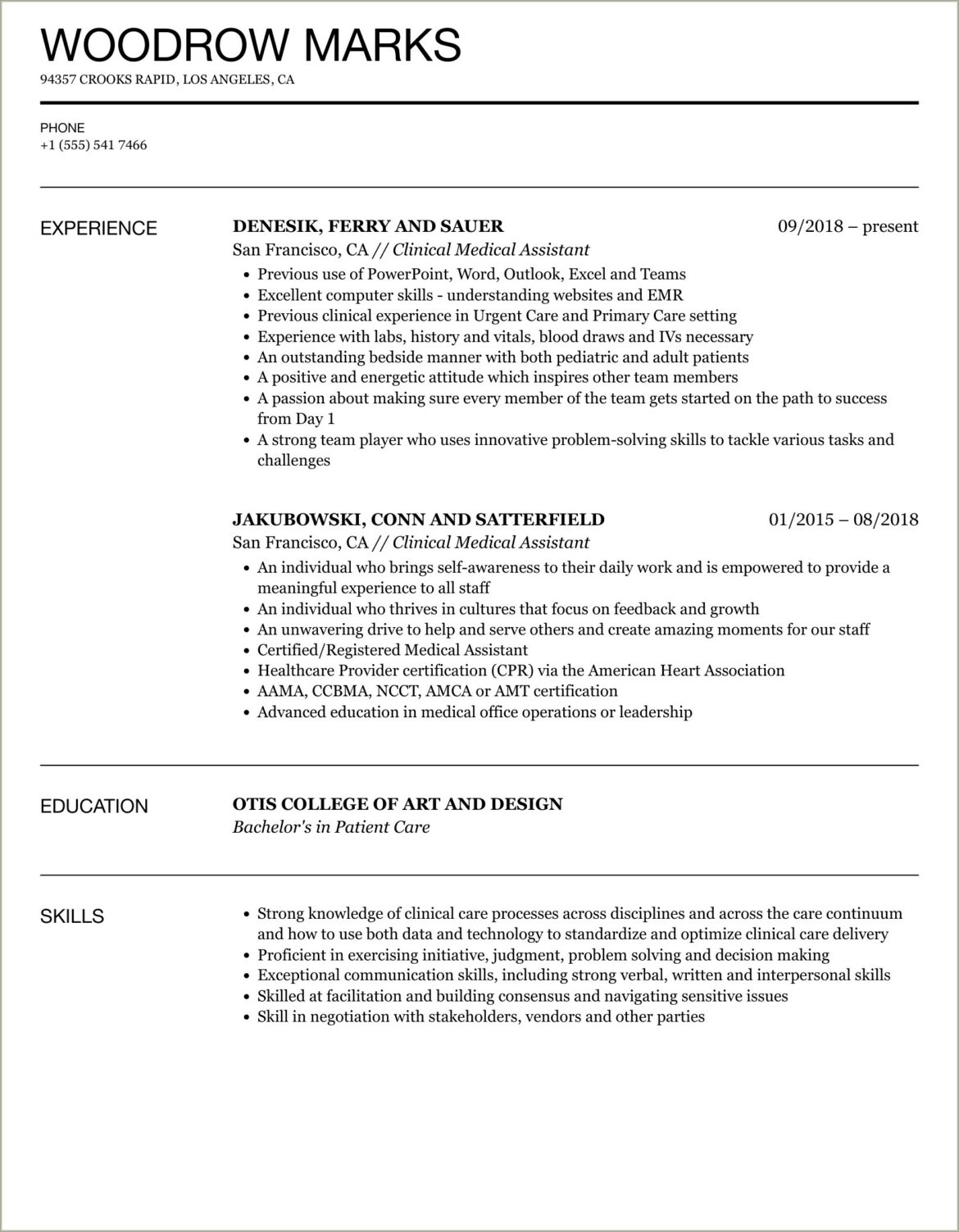 Good Objective For Medical Assistant Resume