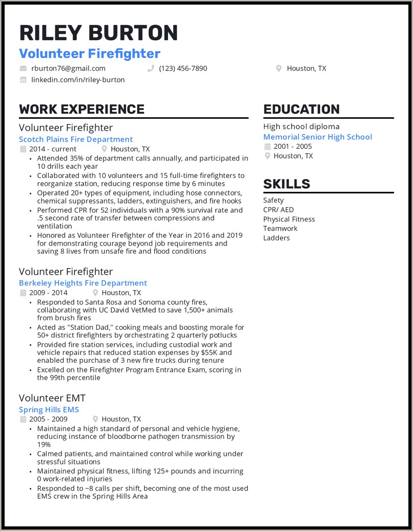 Good Objective For Paramedic School Resume