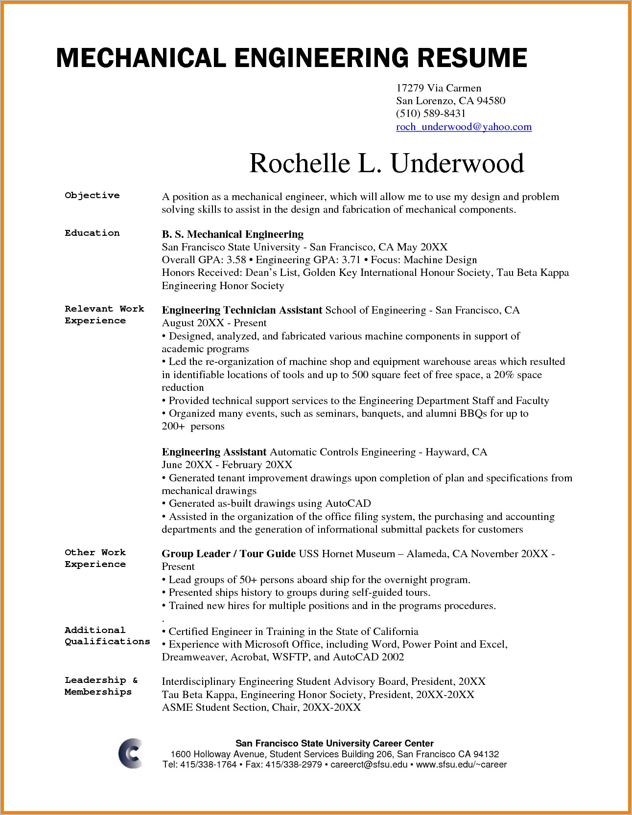 Good Objective Statements For Engineering Resume