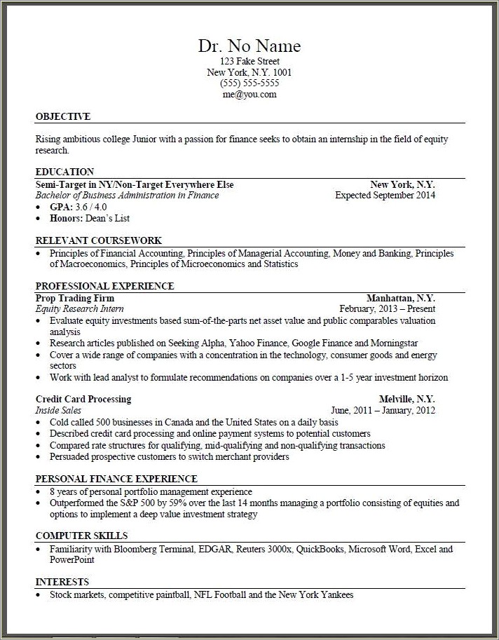 Good Private Equity Vice President Resume