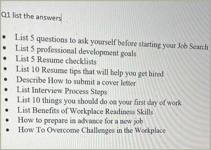 Good Questions To Ask About A Resume