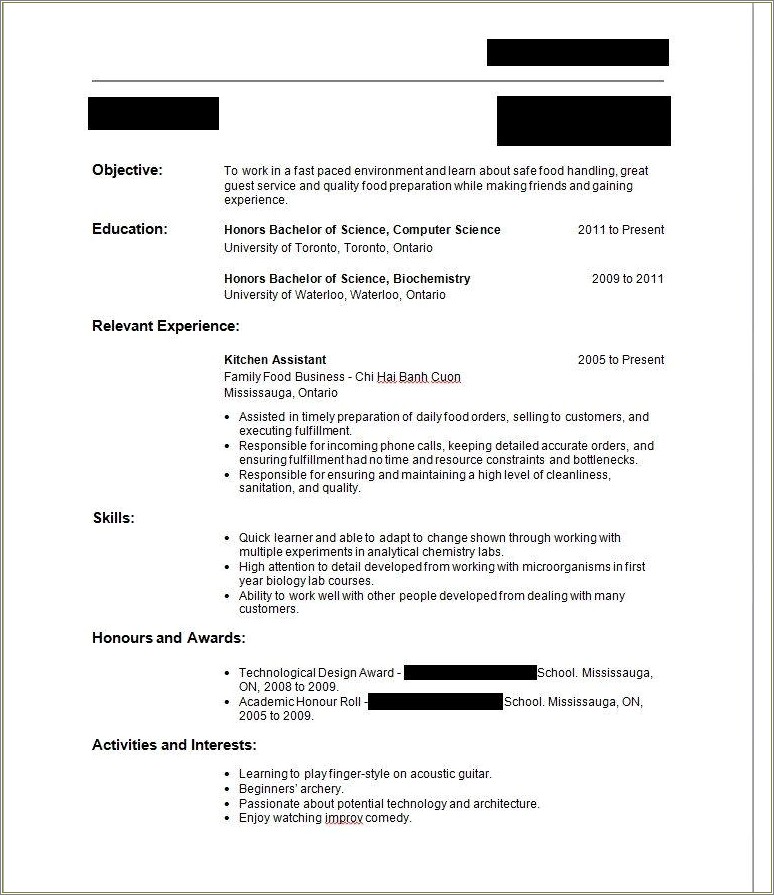 Good Resume For 16 Year Old