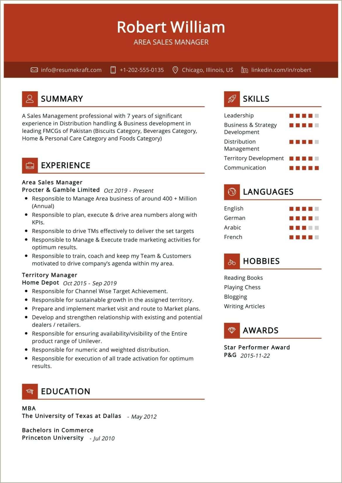 Good Resume For Sales And Development Job