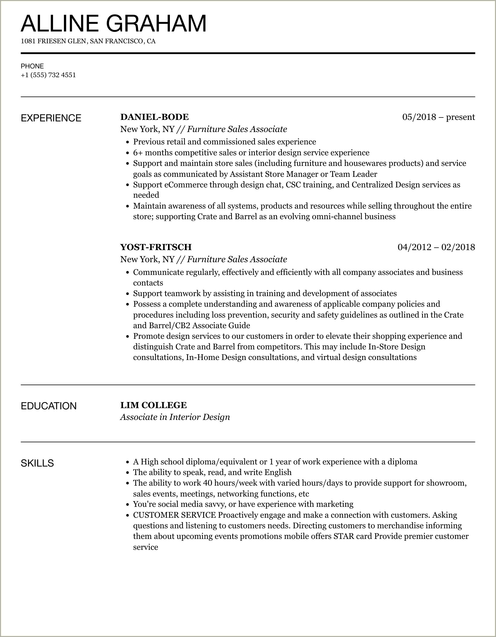 Good Sales Asscioate Objective For Resume
