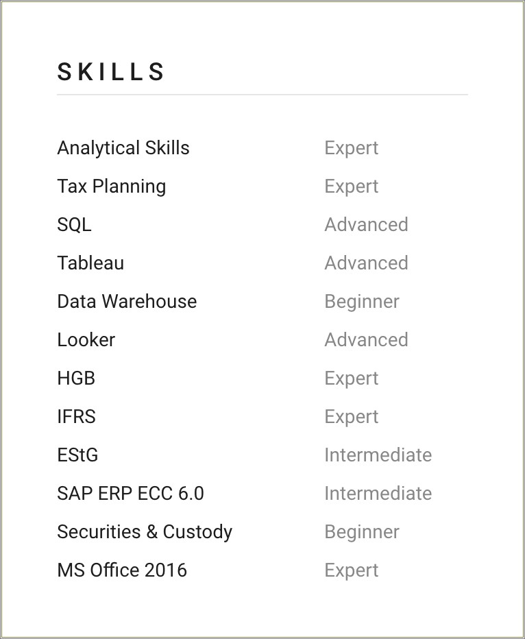 Good Skills To Add For Resume