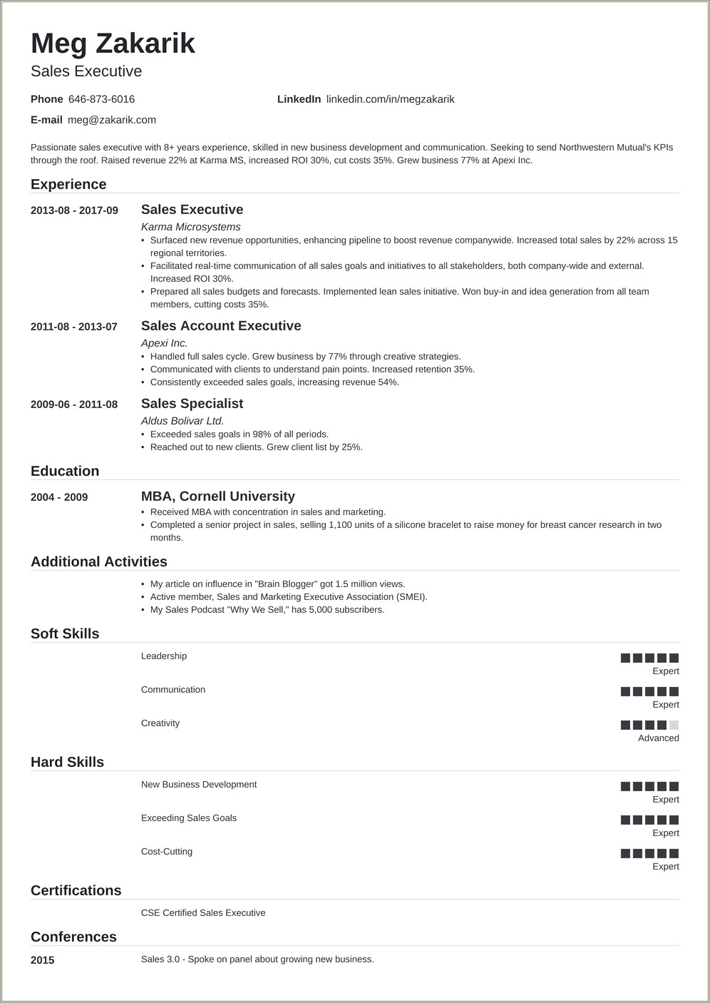 Good Skills To Put On A Business Resume