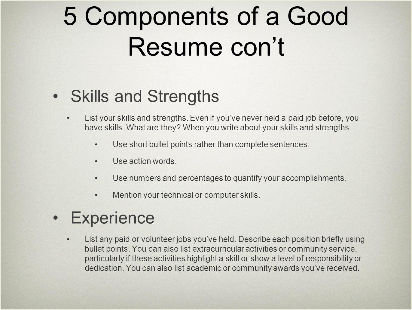 Good Strengths To Have On A Resume