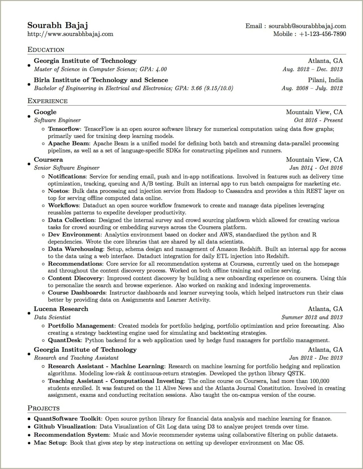 Good Summary For Data Science Resume